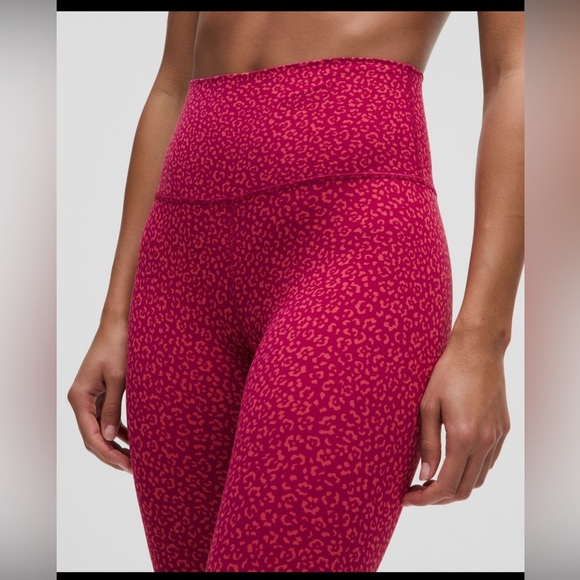lululemon athletica Pants - Lululemon-Align High Rise 28” leggings size 6- Leopard Daisy Desert red-BNWT